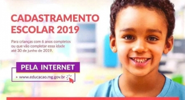 Cadastramento Escolar 2019 para a rede pública começa na próxima segunda-feira