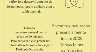 Curso de Psicologia do UNIPAM promove grupo de autocuidado