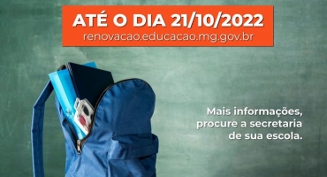 Começa renovação de matrícula da rede pública estadual de ensino para 2023