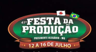 41ª Festa da Produção de Presidente Olegário será realizada de 12 a 16 de julho com portões abertos