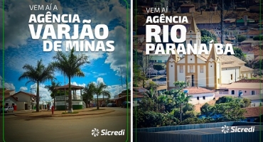 Sicredi Rota das Terras RS MG vai inaugurar agências em Varjão de Minas e Rio Paranaíba