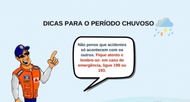 Defesa Civil apresenta cartilha ilustrativa com dicas para o período chuvoso; confira