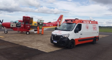 Aeronave do Corpo de Bombeiros realiza transporte de criança com crise asmática de Patos de Minas para a Belo Horizonte