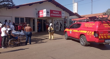 Corpo de Bombeiros realiza simulação de incêndio no Pronto Atendimento na cidade de Lagoa Formosa 