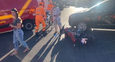 Patos de Minas - Motociclista é atingido por carro ao tentar fazer ultrapassagem