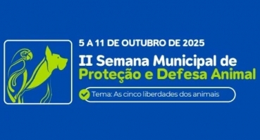 II Semana Municipal de Proteção e Defesa Animal acontece de 5 a 11 de outubro em Patos de Minas