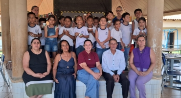 Presidente da Câmara dos Vereadores de Lagoa Formosa participa do Projeto Blitz da Leitura na Escola Municipal Denise Luísa de Oliveira