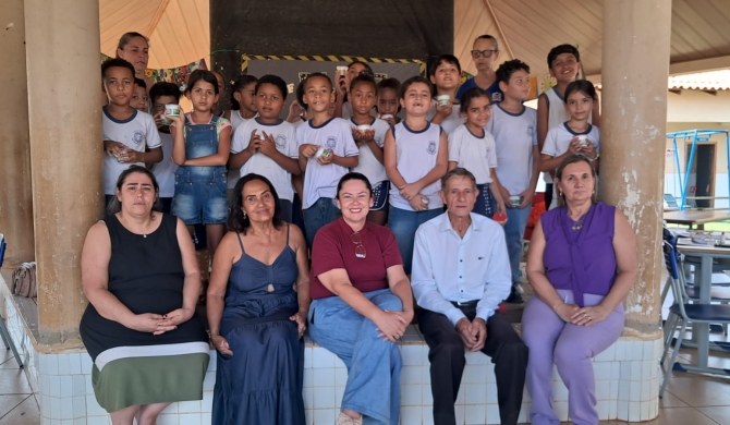 Presidente da Câmara dos Vereadores de Lagoa Formosa participa do Projeto Blitz da Leitura na Escola Municipal Denise Luísa de Oliveira