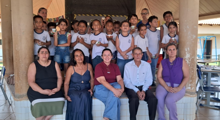Presidente da Câmara dos Vereadores de Lagoa Formosa participa do Projeto Blitz da Leitura na Escola Municipal Denise Luísa de Oliveira
