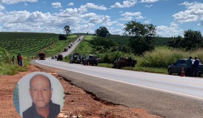 Homem de 61 anos morre após motocicleta ser atingida por caminhão na BR-365