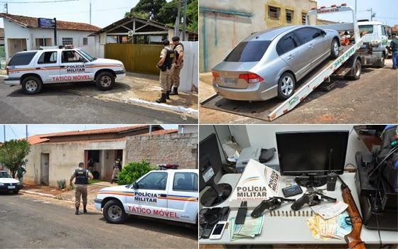 Operação da Polícia Militar prende veículos, armas e materiais de procedência duvidosa em Araxá