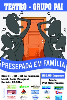 Grupo “PAI” de Lagoa Formosa apresenta neste final de semana peça teatral “Presepada em Família”