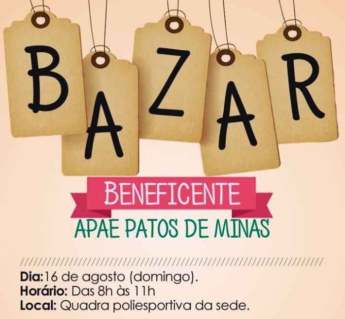 APAE de Patos de Minas realiza bazar com o intuito de arrecadar fundos para participação de alunos no Festival Estadual 