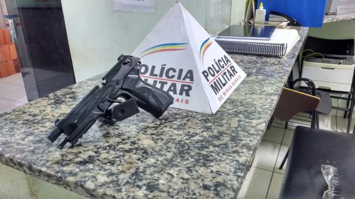 Jovem é preso com arma de fogo após ameaças em Ponte Firme no município de Presidente Olegário