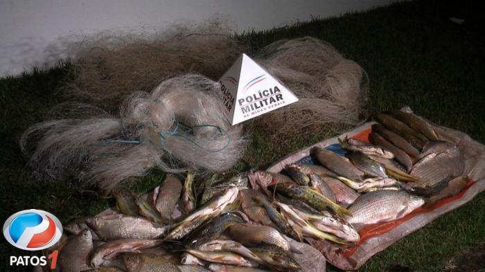 Polícia Militar Ambiental apreende 28 quilos de pescado no Rio da Prata no município de Presidente Olegário
