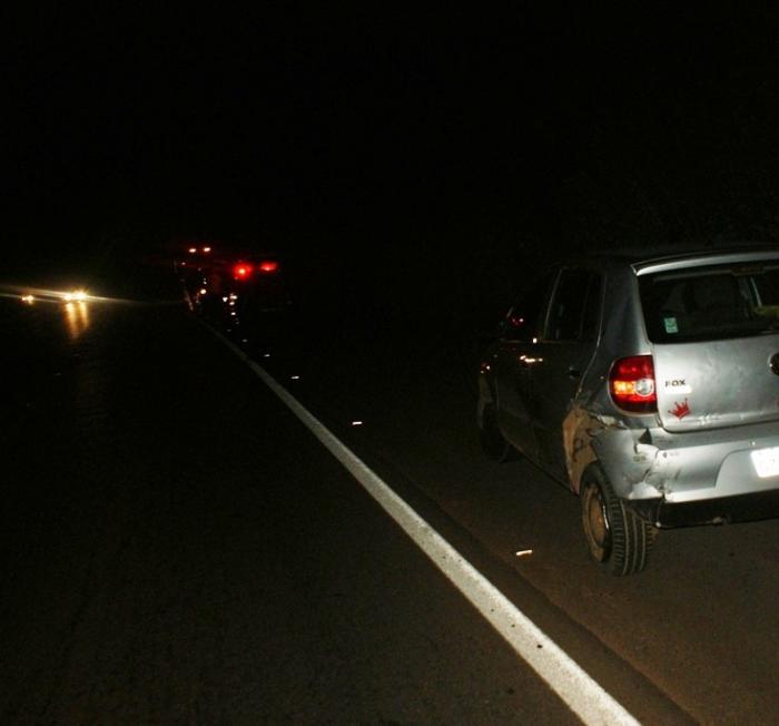 Motorista alcoolizado provoca acidente em radar na ponte do Córrego Fundo na cidade de Lagoa Formosa