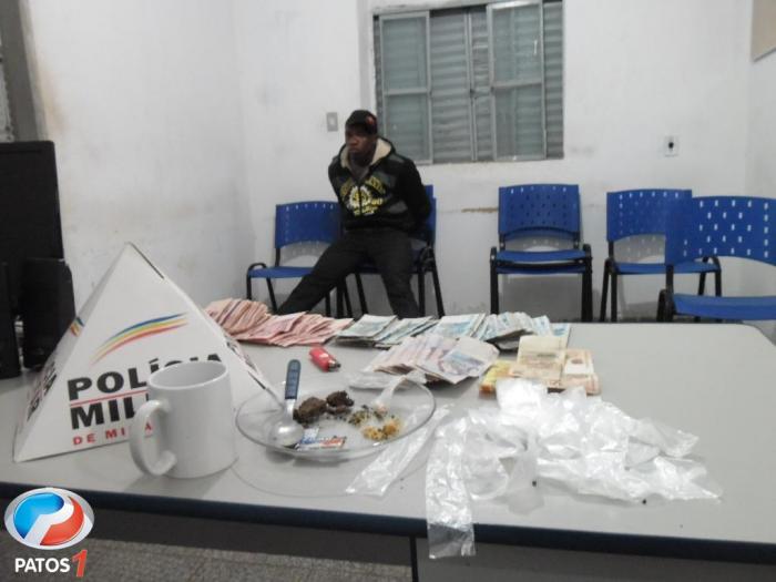 Polícia Militar de Serra do Salitre prende casal acusado de tráfico e apreende dinheiro provenientes de venda das substâncias