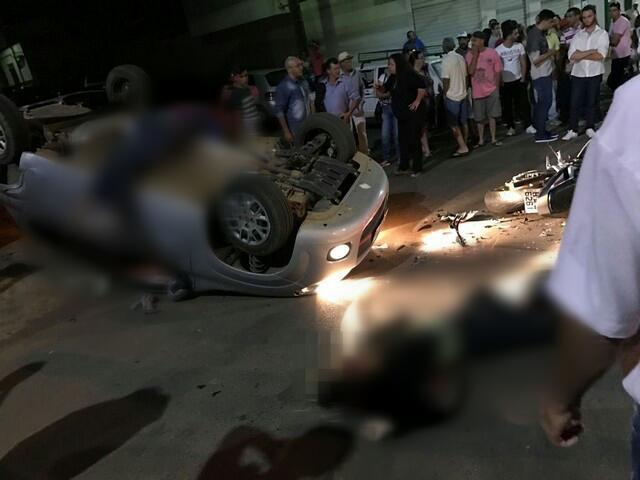 Casal de namorados morre em acidente envolvendo motocicleta e automóvel na cidade de Carmo do Paranaíba 