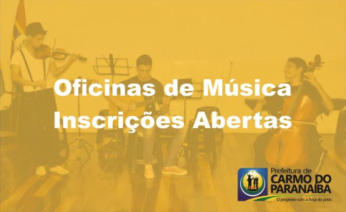 Acaba nesta quarta-feira (28) o prazo para inscrições no Núcleo de Oficinas de Música em Carmo do Paranaíba