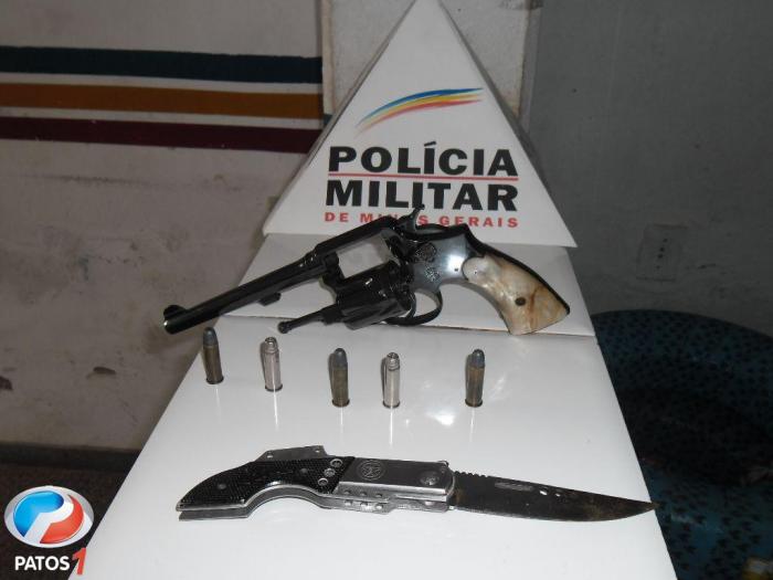 PM de Serra do Salitre apreende revólver calibre 38 e encaminha dois rapazes para Delegacia
