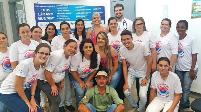 PSF Lázaro Mundim de Lagoa Formosa esteve presente nas ações do Outubro Rosa