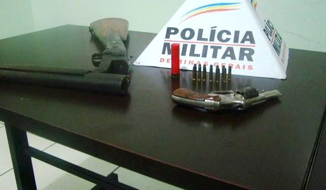 Polícia Militar de Presidente Olegário apreende armas de fogos com autores que fugiram de abordagem policial em Patos de Minas