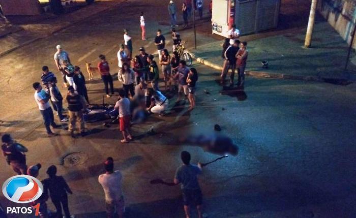 Motociclista de 21 anos morre em grave acidente no centro de Presidente Olegário
