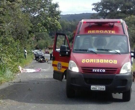  Motoqueiro que não usava capacete morre em acidente próximo a São Pedro da Ponte Firme no município de Presidente Olegário