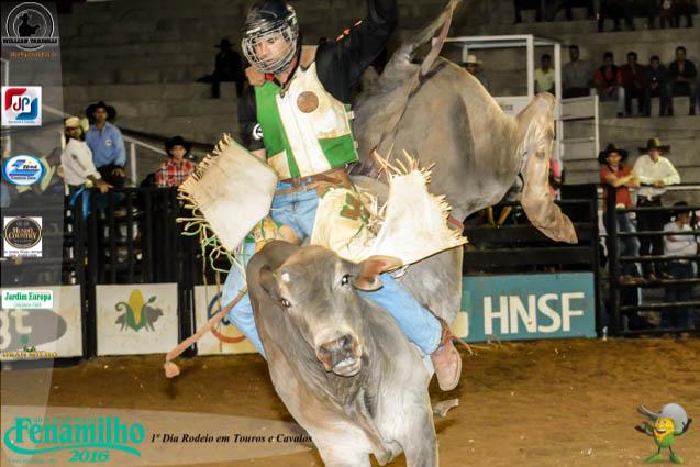 Montarias em touros e cavalos animam o rodeio da Fenamilho 2016 na cidade de Patos de Minas
