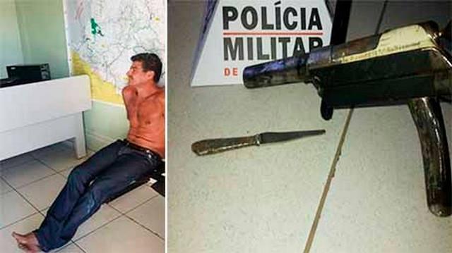  Polícia Militar de Presidente Olegário cumpre mandado e apreende arma e prende autor em Ponte Firme