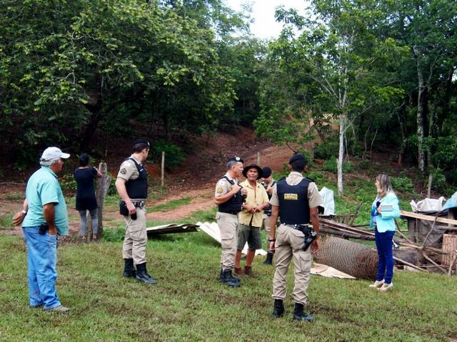 Policia Militar de Presidente Olegário acompanha reintegração de posse da Fazenda Renascer no município de Lagamar