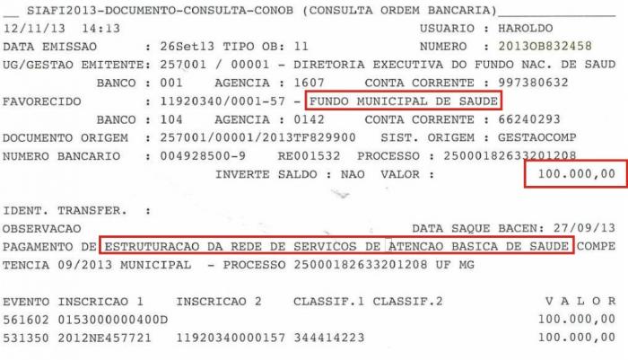 Varjão de Minas recebe 100 mil reais para serem usados na saúde pública do município