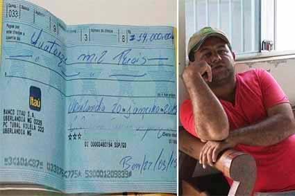 Vendedor de sementes é encaminhado para a delegacia em Lagoa Formosa com cheque de 14 mil reais que seria produto de furto