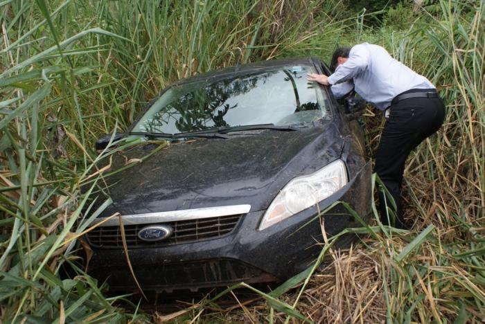 Motorista escapa sem ferimentos de acidente na ponte do Córrego Fundo na BR 354 na cidade de Lagoa Formosa