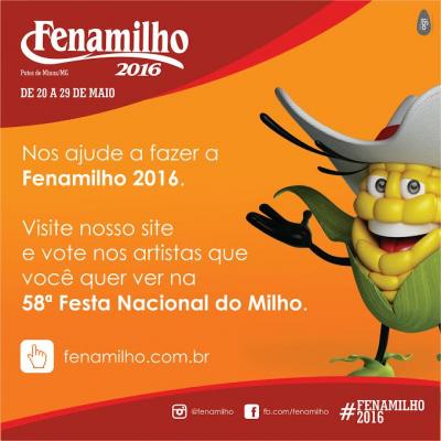 Sindicato Rural lança pesquisa de shows para Fenamilho 2016 em Patos de Minas