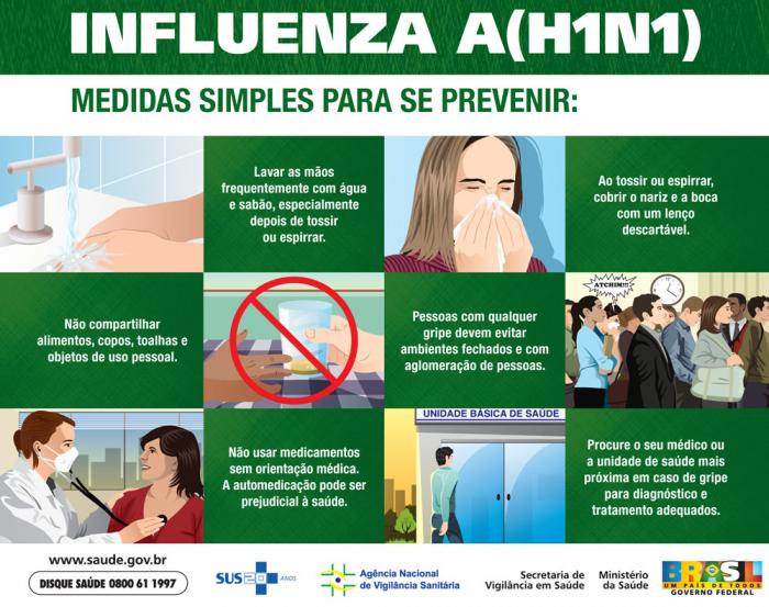 Secretaria de Saúde alerta sobre medidas de prevenção contra influenza