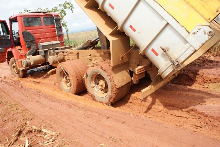 Produtores de grãos do município de Patos de Minas correm riscos de perder safra devido à precariedade das estradas rurais