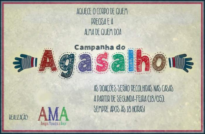 Grupo AMA realiza campanha do agasalho para distribuir à população carente de Lagoa Formosa