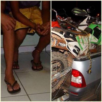 Menores entram no pátio do DETRAN em Presidente Olegário e furtam várias motocicletas