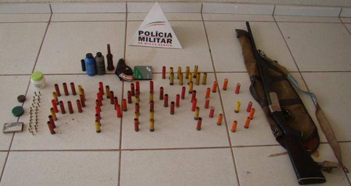 Polícia Ambiental apreende armas e munições de caça ilegal no município de Presidente Olegário