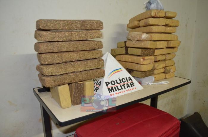 Traficante é preso com mais de 34 quilos de maconha em uma mala no interior de ônibus na cidade de Patrocínio