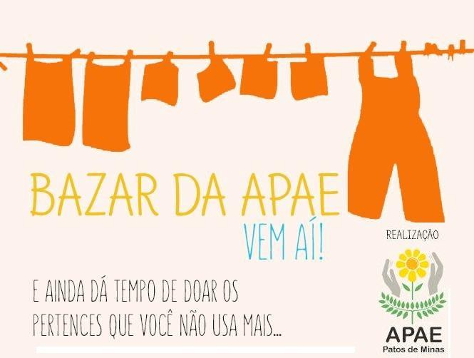 Apae de Patos de Minas realiza bazar com o objetivo de arrecadar fundos para participação de alunos no Festival Estadual Nossa Arte