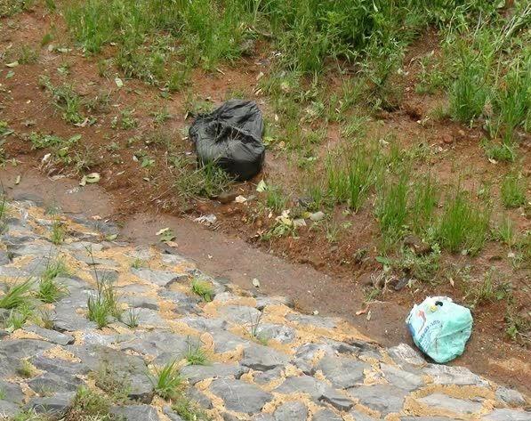 Forte chuva ocorrida esta semana arrasta lixo para dentro da Lagoa Grande em Patos de Minas