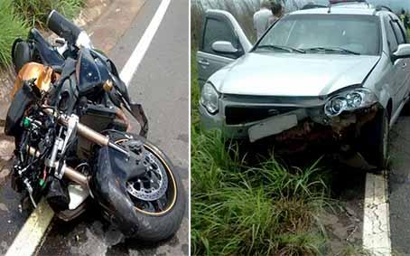 Motociclista fica ferido após colidir com veiculo na MGC-354 entre Vazante e Lagamar