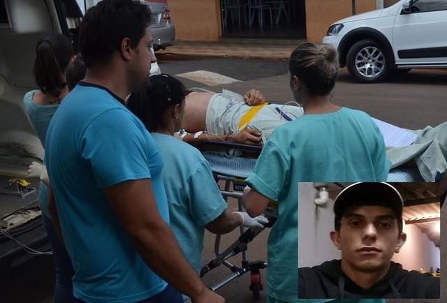 Motoqueiro de 18 anos fica gravemente ferido em acidente envolvendo automóvel em Lagoa Formosa