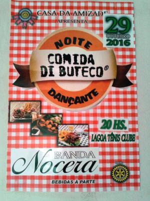 Casa da Amizade de Lagoa Formosa realiza no sábado dia 29 de outubro noite dançante Comida de Buteco