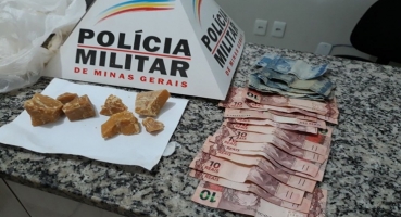 Homem é preso com pedras de crack e dinheiro no centro de Presidente Olegário