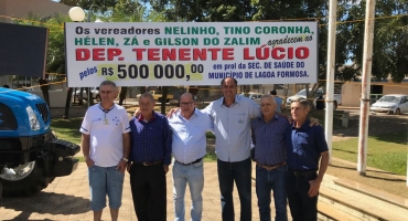 Deputado Federal Tenente Lúcio visita Lagoa Formosa, entrega máquina agrícola e 500 mil reais