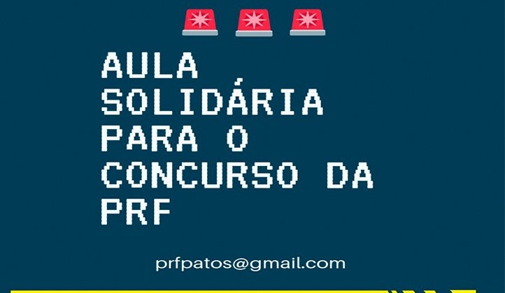 Aulão solidário para concurso da Polícia Rodoviária Federal está com inscrições abertas em Patos de Minas