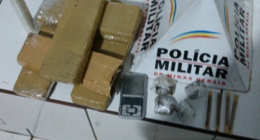 PM apreende grande quantidade de droga em Patos de Minas PM apreende grande quantidade de droga em Patos de Minas